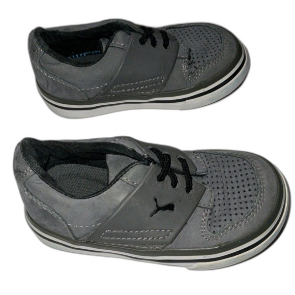 Puma Slip On Gray Toddler Sneakers Size 5 - Picture 1 of 5